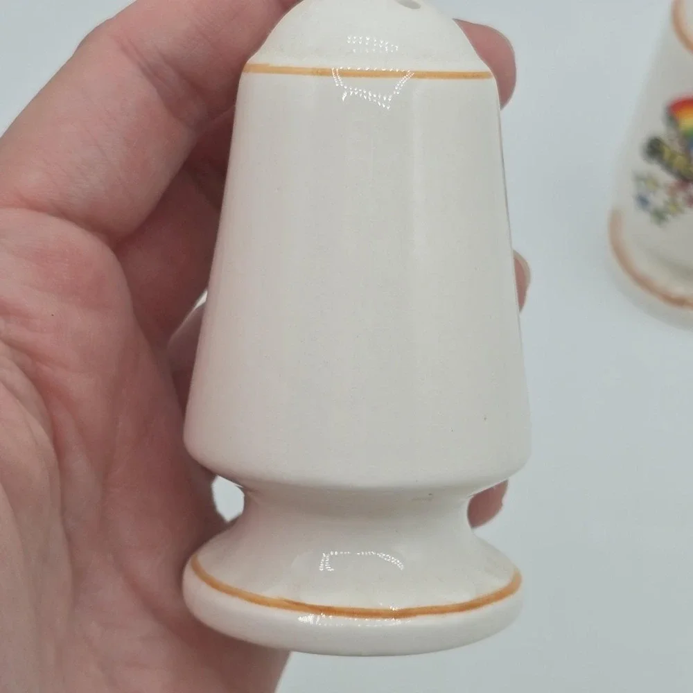 Movieland Souvenir Salt and Pepper Shaker Set Rainbow Vintage Ceramic